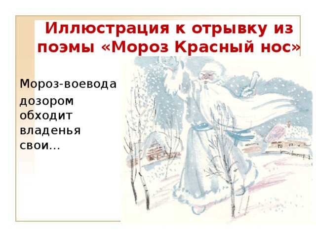 Некрасов николай поэма «мороз красный нос»