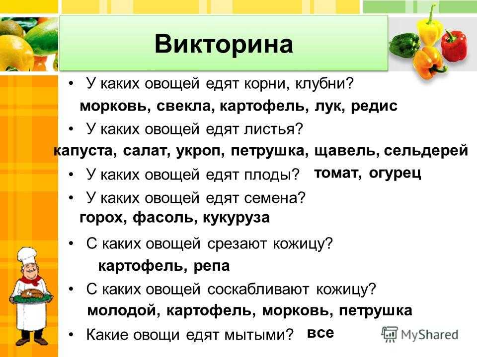 Кулинарная викторина презентация