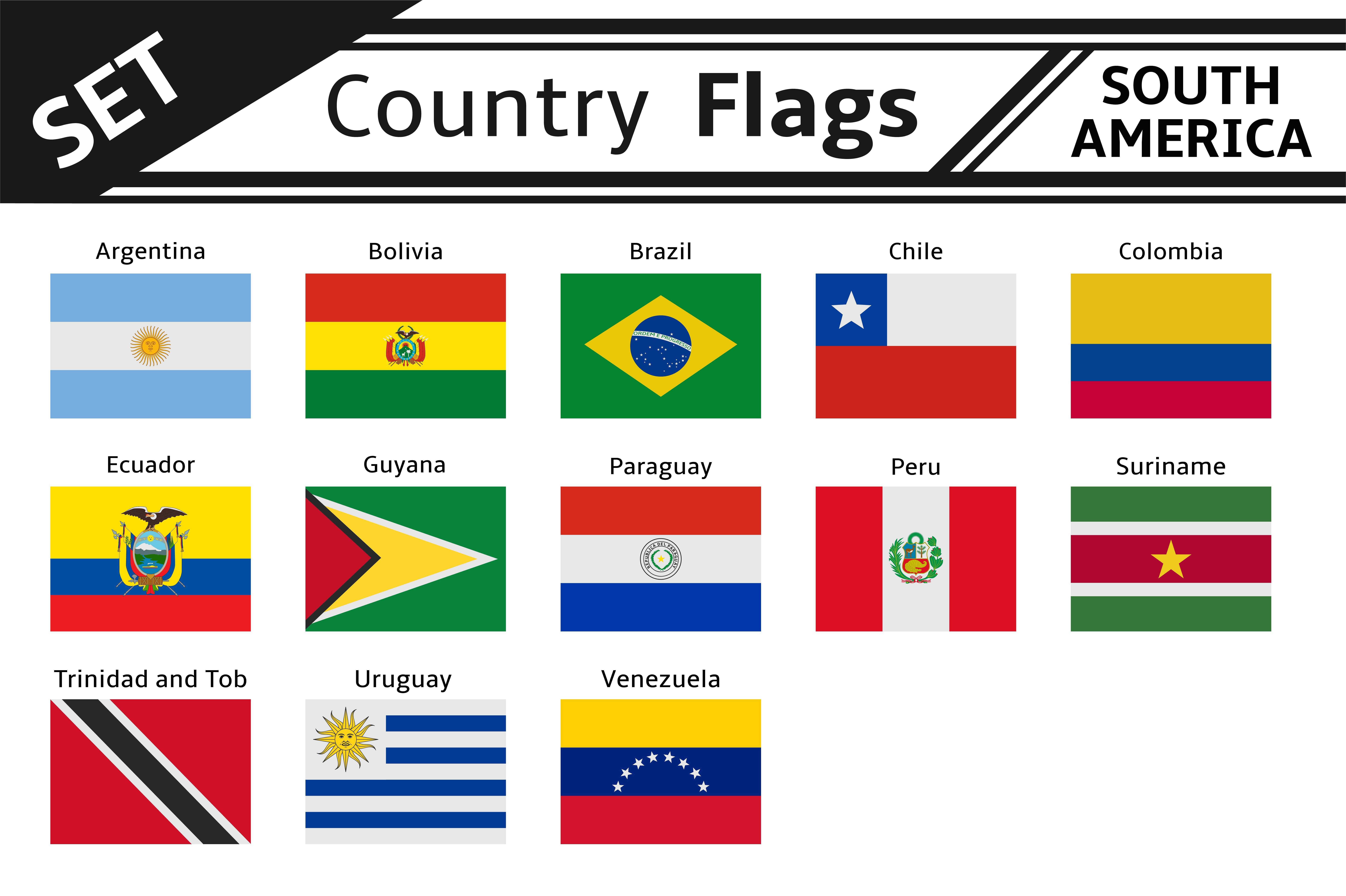 Тест: флаги стран южной америки