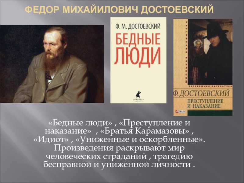 Униженные и оскорбленные. ф. м. достоевский