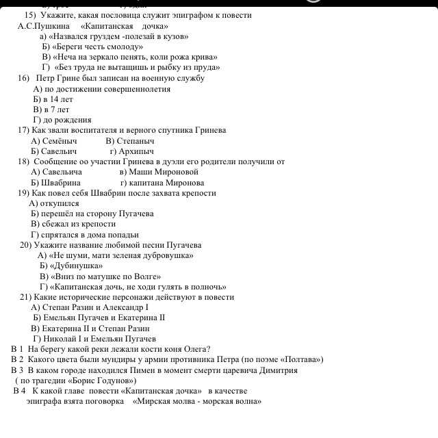 Тест по творчеству пушкина - pibarum.ru