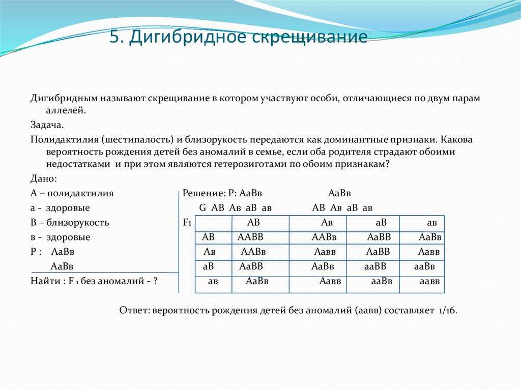 Тесты по генетике (11 класс)  доклад, проект