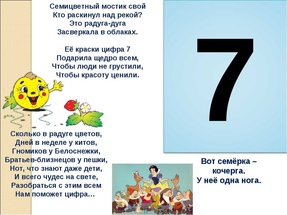 Загадки про цифры от 1 до 10 для дошкольников с картинками